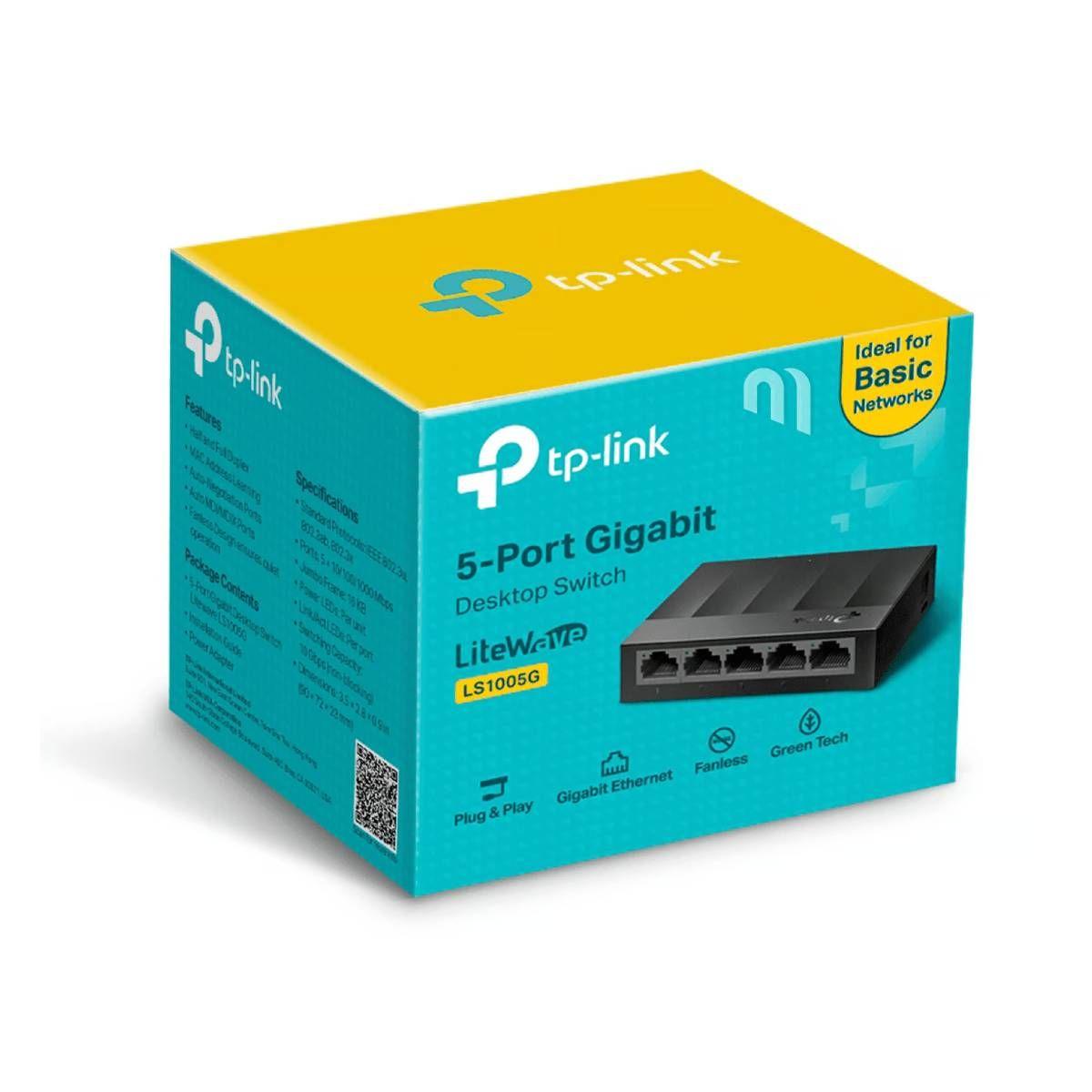 Switch de Escritorio de 5 Puertos TP-Link LS1005G-1
