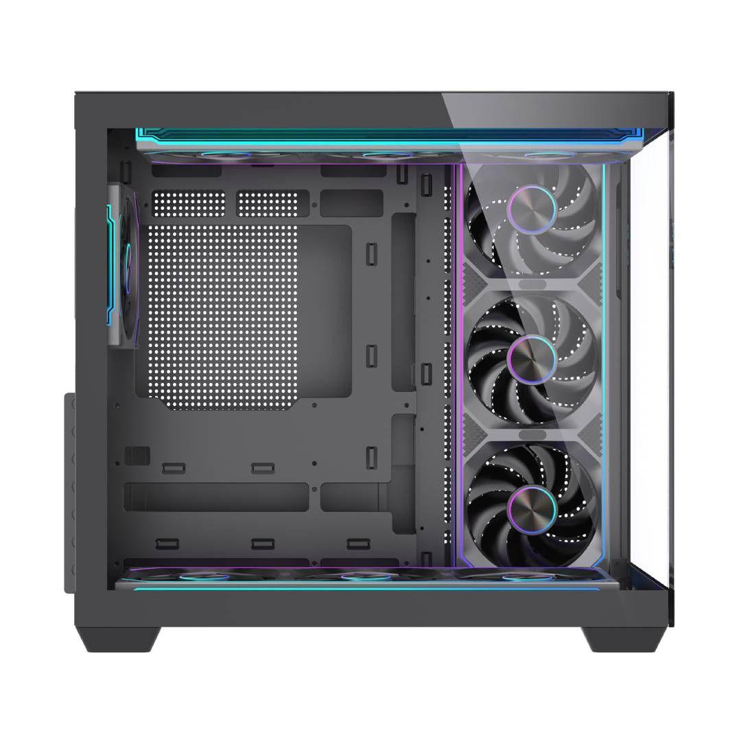 Gabinete Exodia Sky Plus Negro ATX 7 Fans ARGB V. Templado-4