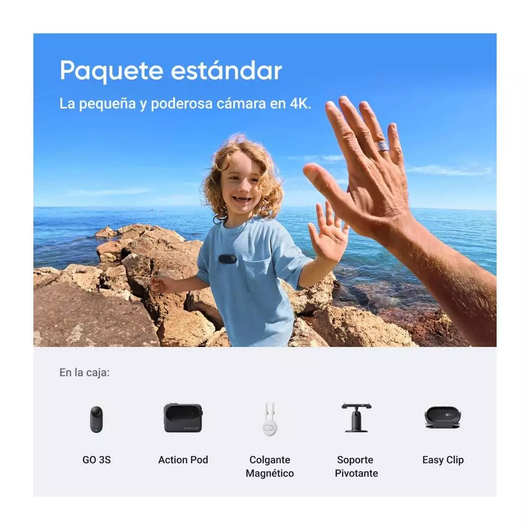 Cámara Insta360 GO 3S 128GB Black Acción 4K-4