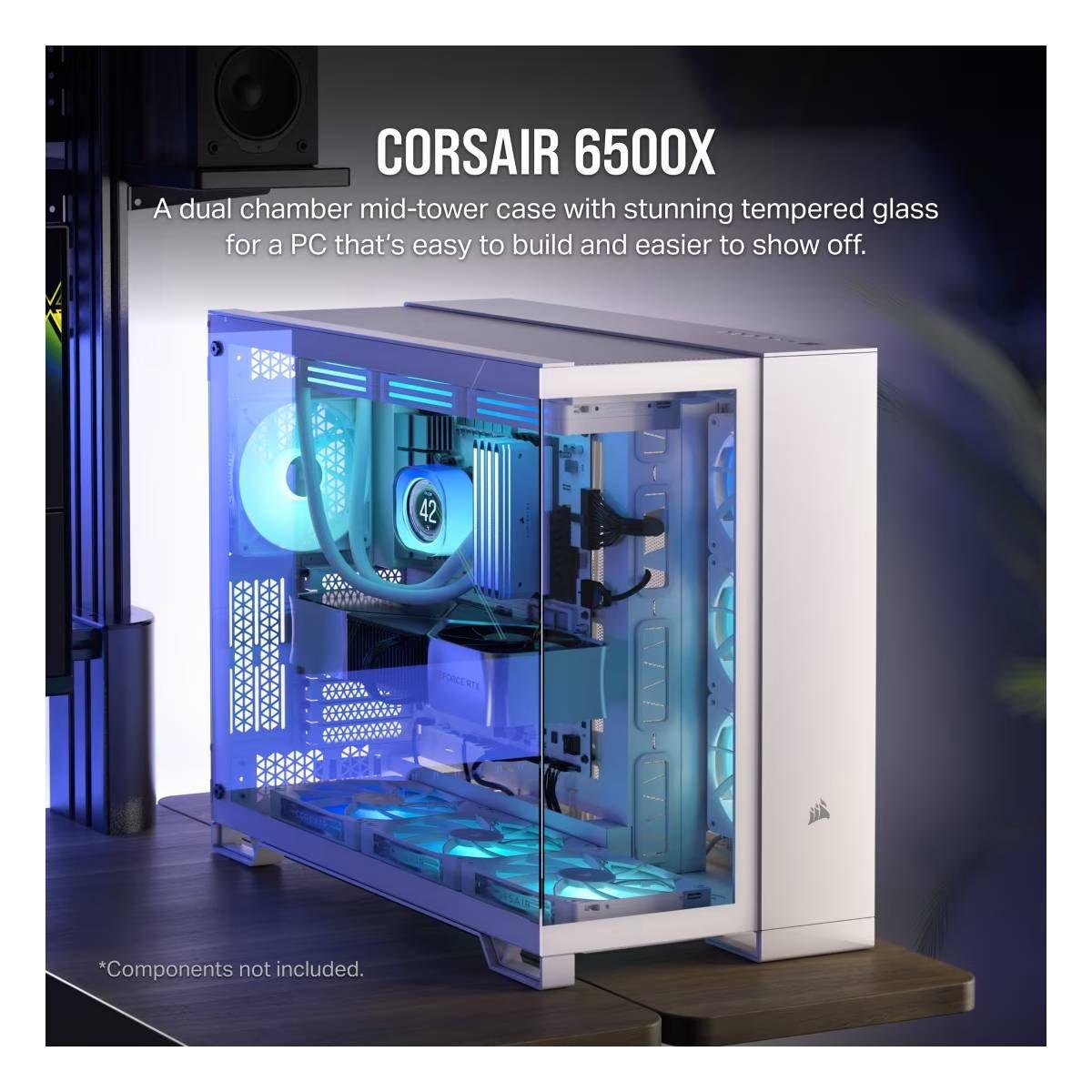 Gabinete Corsair 6500X - Blanco-2