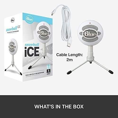 Micrófono Blue Snowball Ice White Streaming Podcast Usb-6