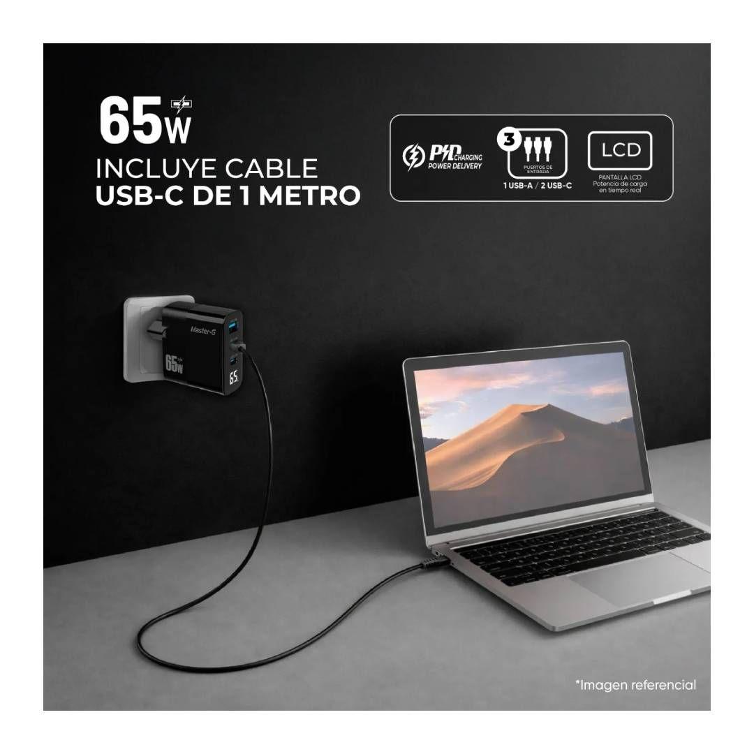 Cargador Portátil Master-G Carga Rápida 65W + Cable USB-C-2