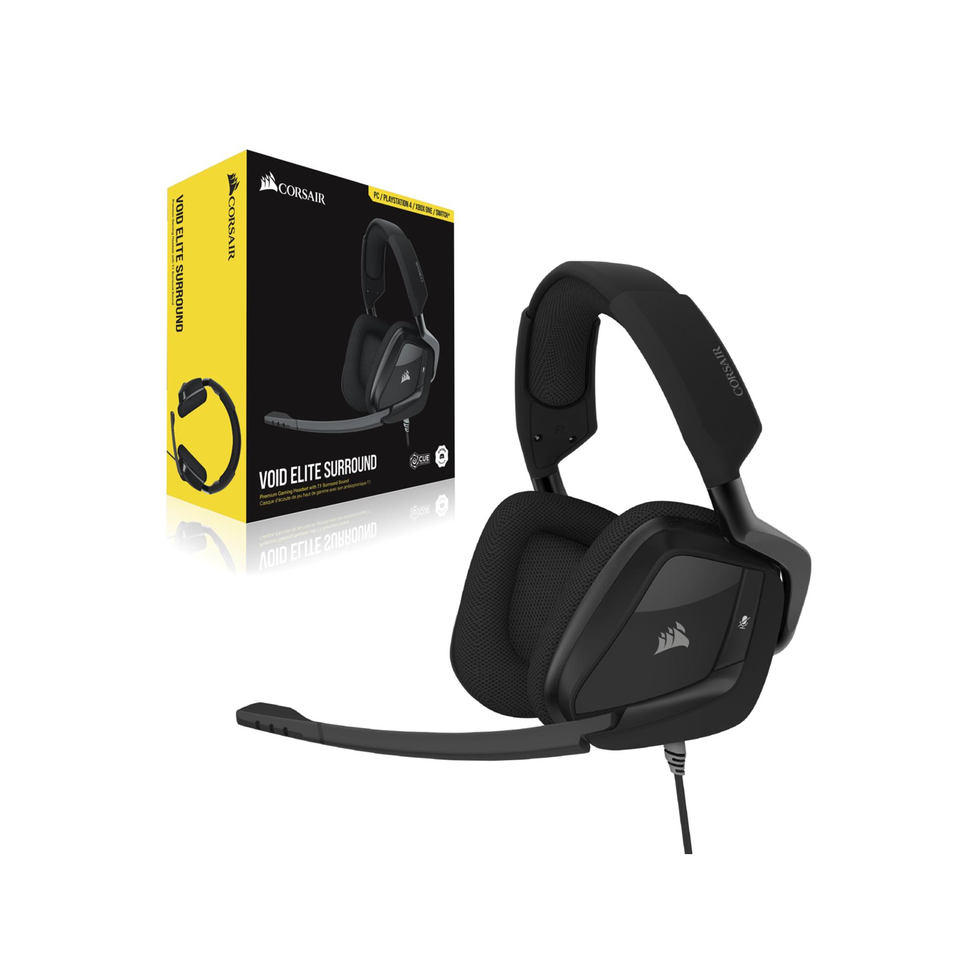 Audifonos Gamer Corsair Void Elite Negros Surround USB-0