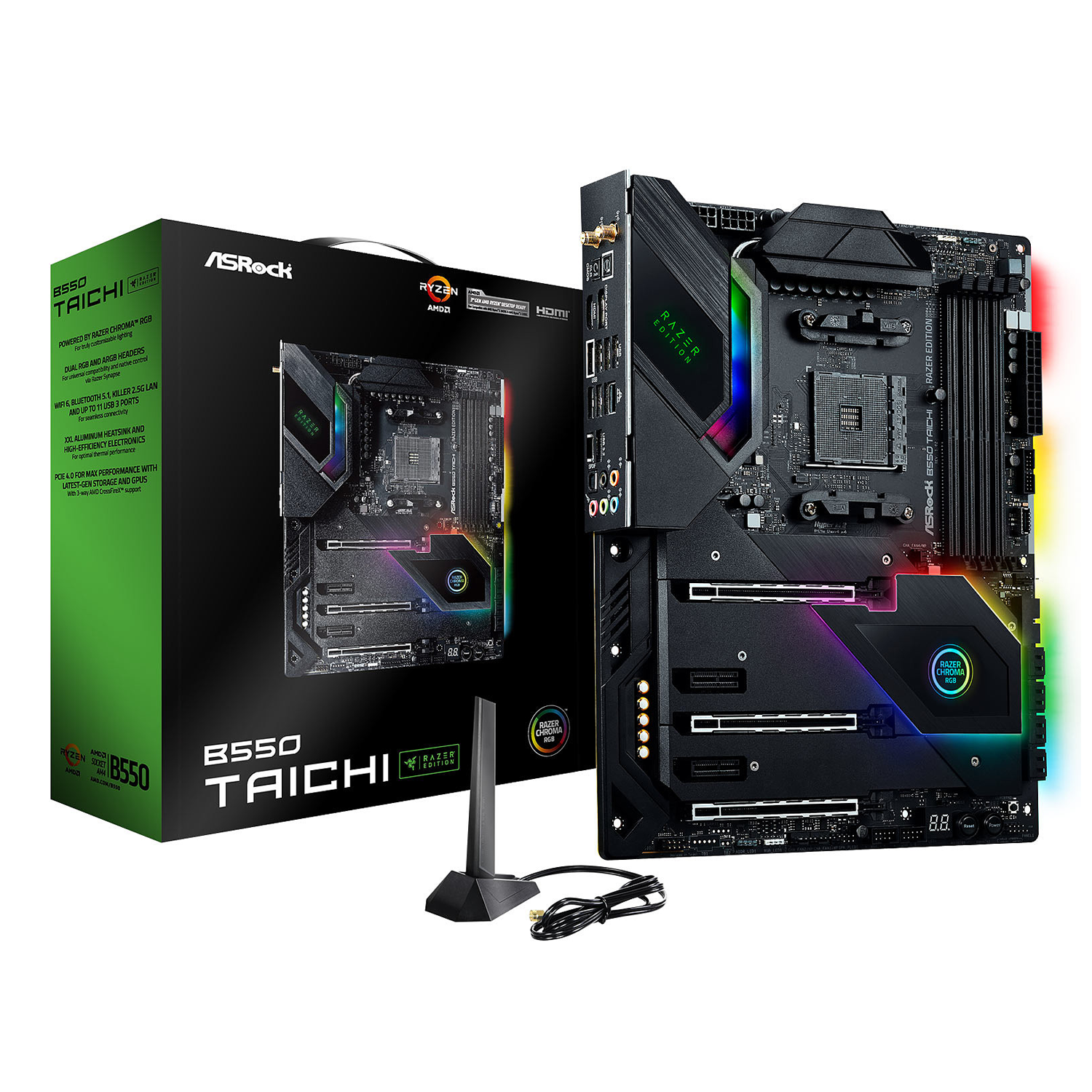 Placa Madre ASROCK B550M Taichi Razer Edition AMD AM4-0