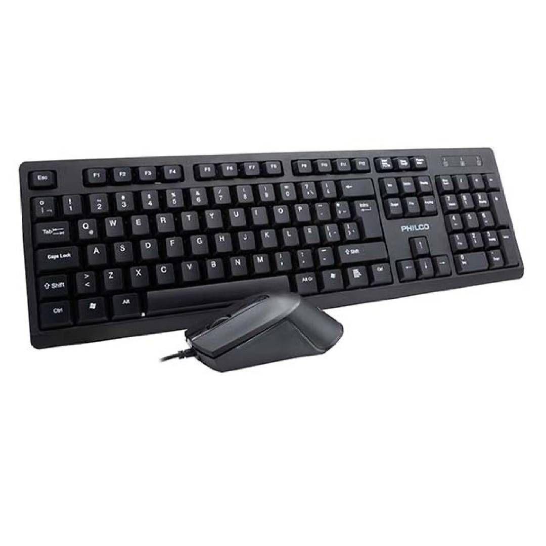 Kit Mouse y Teclado Cableado Philco SPT6234 Negro-0