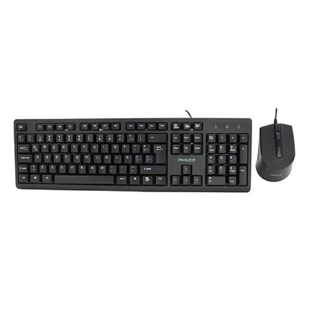 Kit Mouse y Teclado Cableado Philco SPT6234 Negro-1