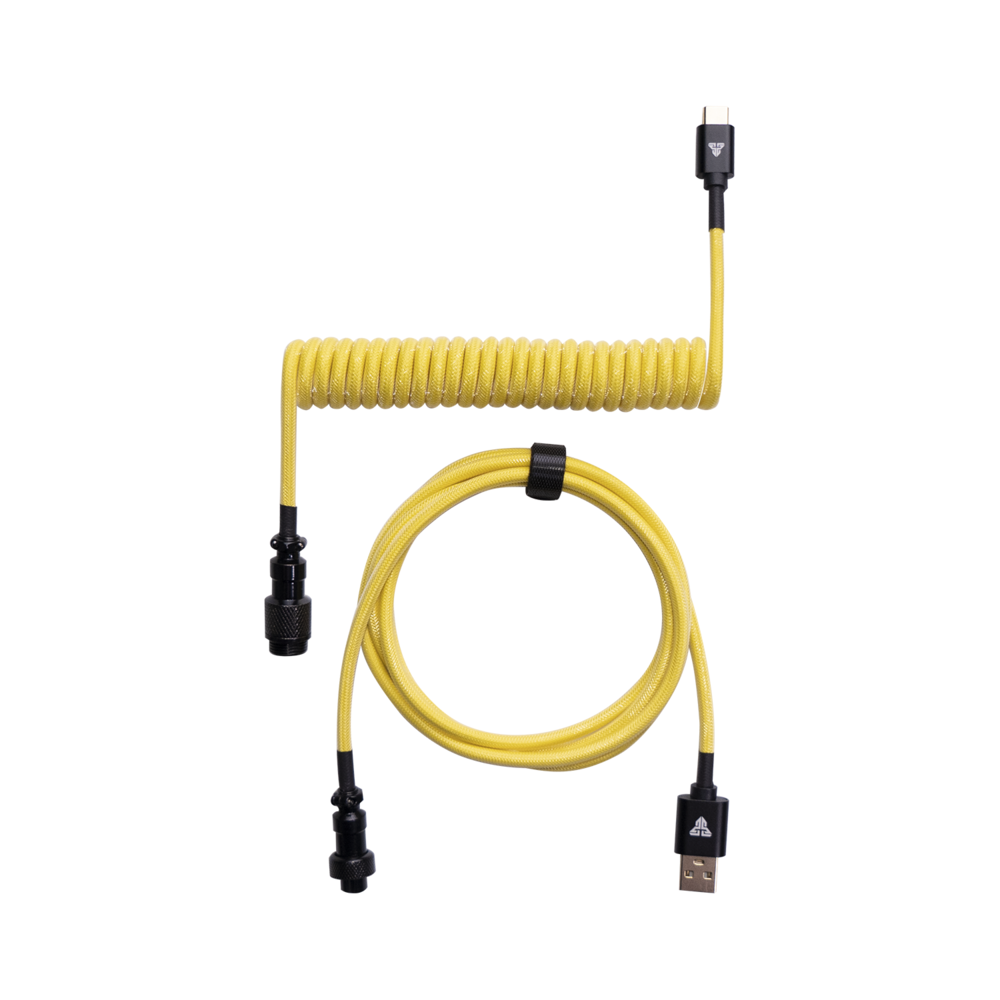 Cable para Teclado Fantech AC701 Coiled USB-C Yellow-0
