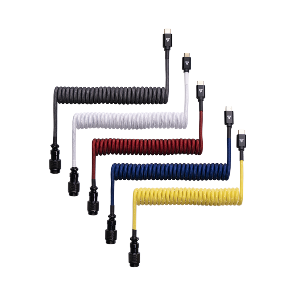 Cable para Teclado Fantech AC701 Coiled USB-C Yellow-1