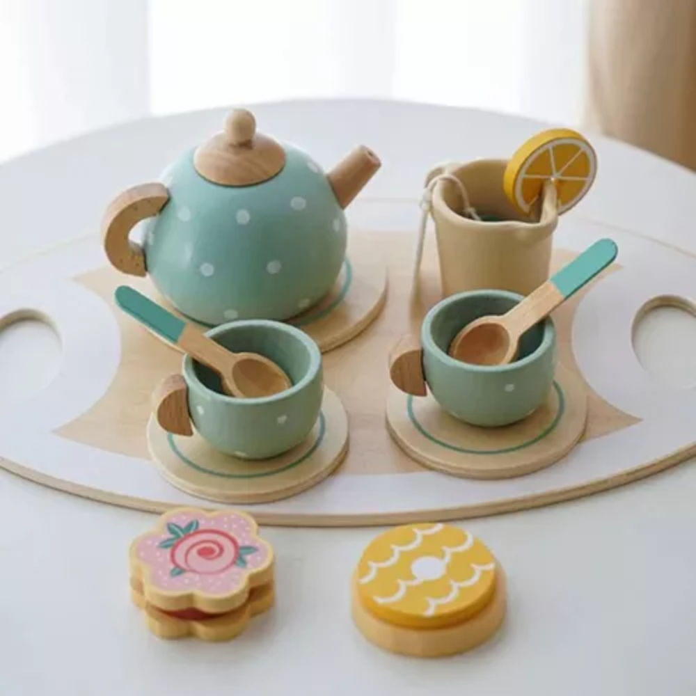 Juego Tazas De Té Madera Niños Juguete Didáctico-2