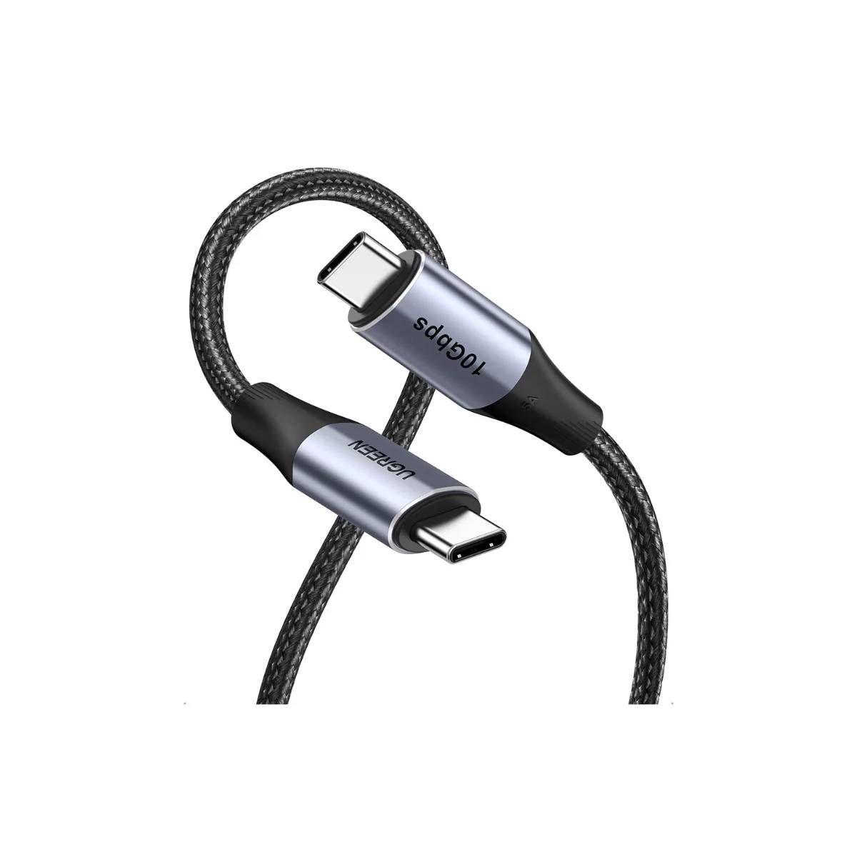 Cable Ugreen USB-C / USB-C Data/Power 100W 1 Metro Negro-2