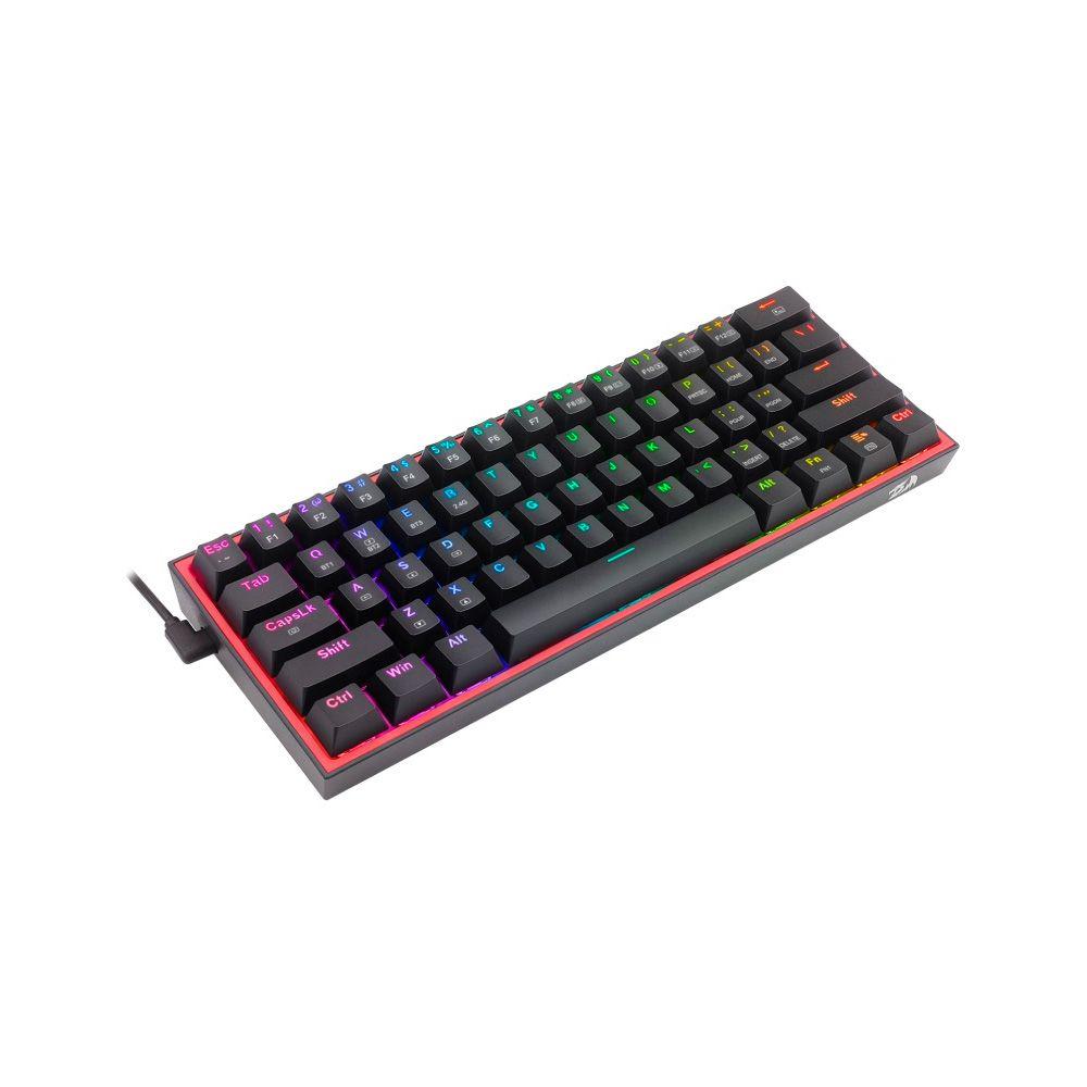 Teclado Gamer Redragon Fizz Pro Black Mecanico Sw Red K616-1
