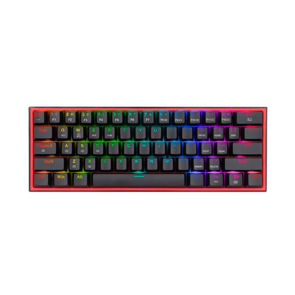 Teclado Gamer Redragon Fizz Pro Black Mecanico Sw Red K616-3