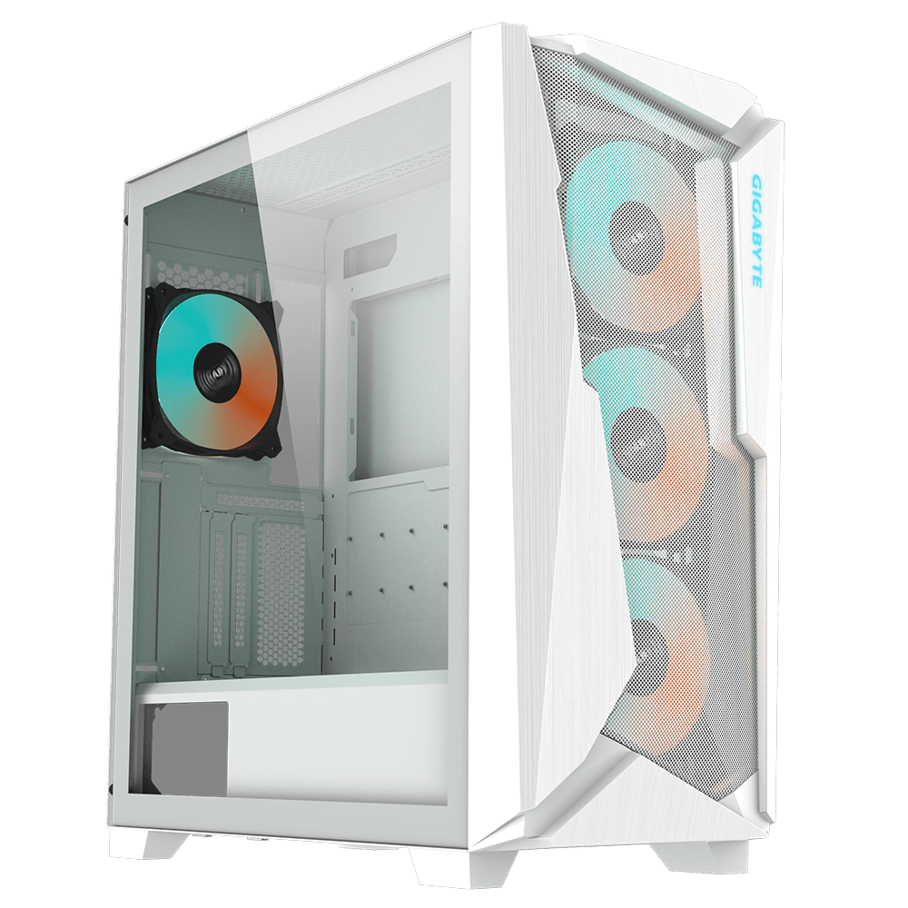 Gabinete Gigabyte Aorus C301 Glass Blanco-1