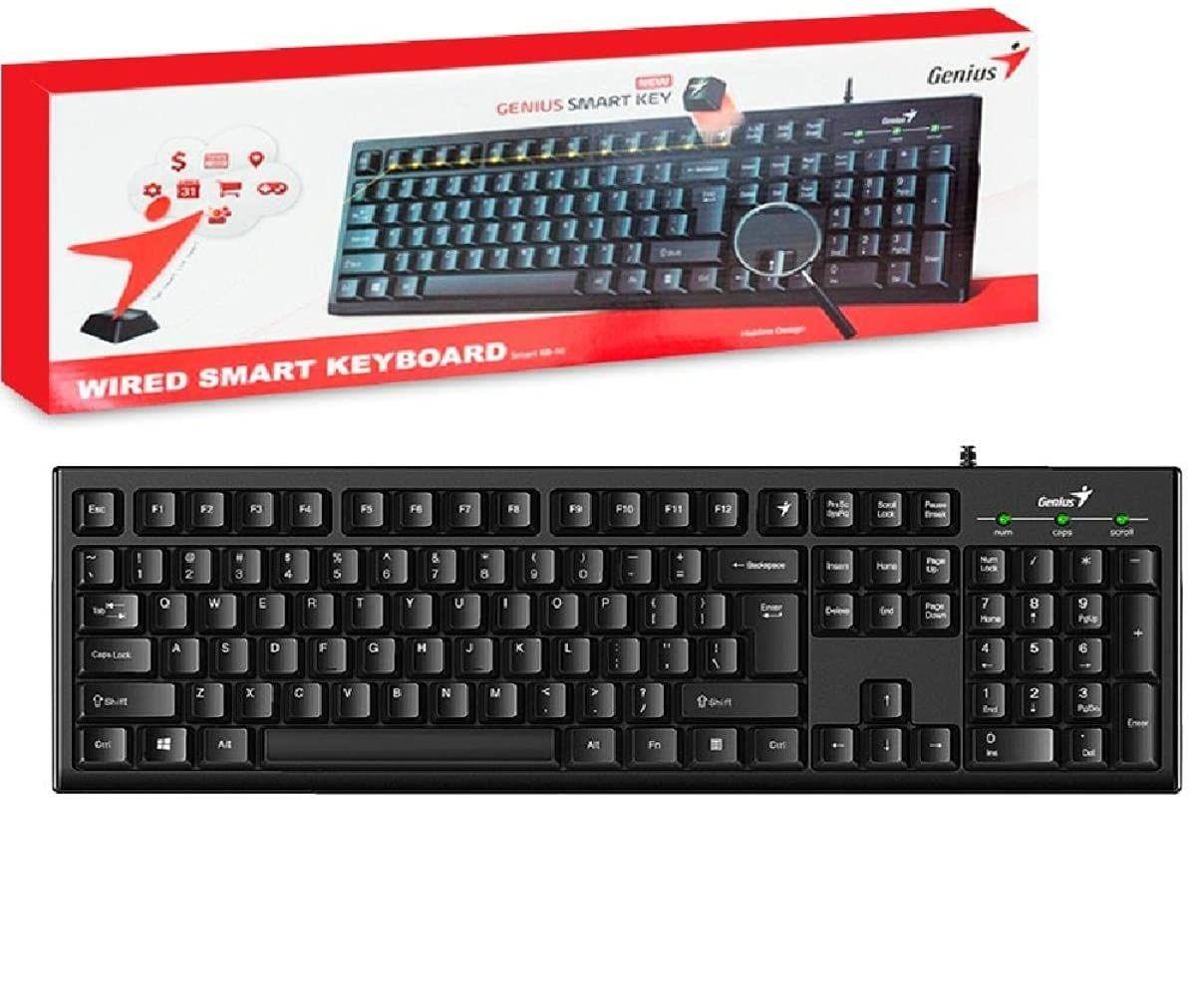 Teclado Genius Kb-100 Alambrico Negro Plug And Play Usb-3