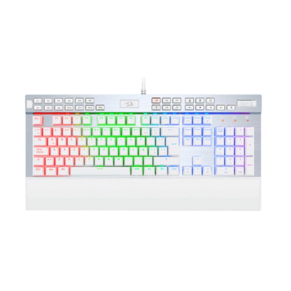 Teclado Gamer Redragon Mecanico Yama White SW Purple Español-0