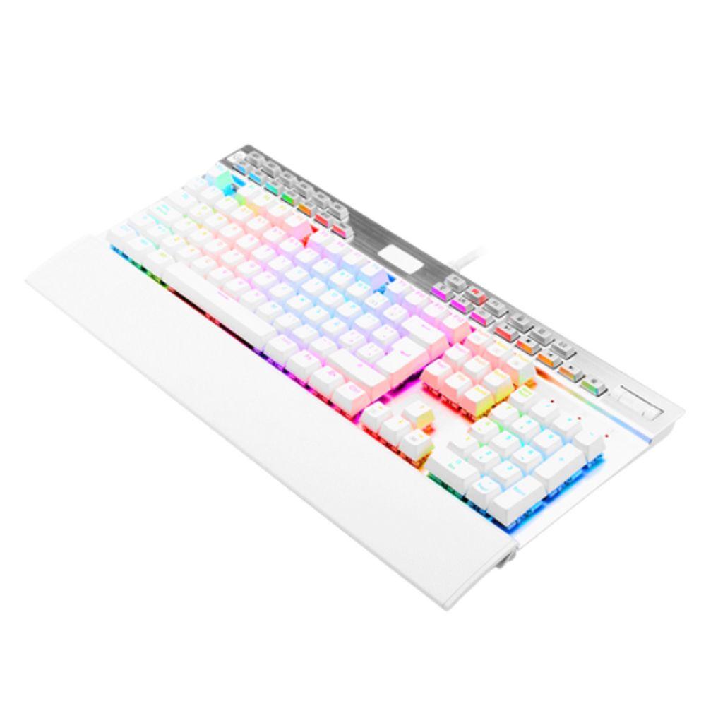 Teclado Gamer Redragon Mecanico Yama White SW Purple Español-2