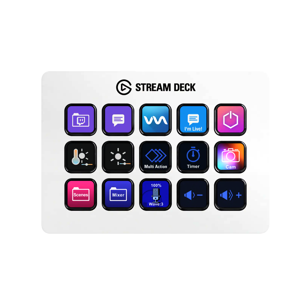 Controlador Stream Elgato Stream Deck 15 botones Blanco MK.2-2