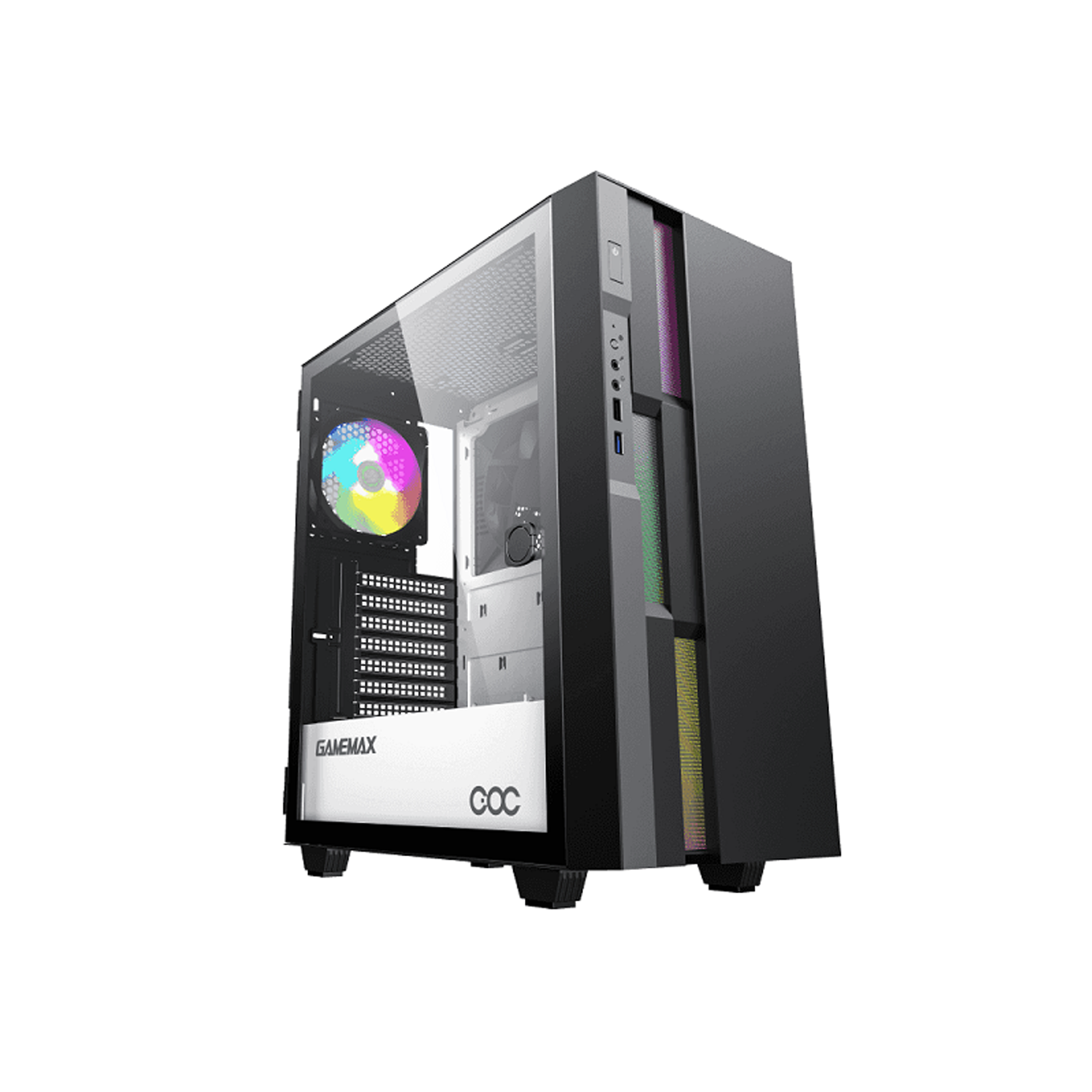 Gabinete Gamer Gamemax Bruffen C3 Black Grey-0