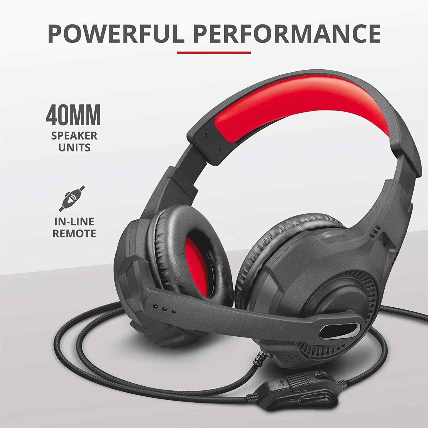Audifonos Gamer Trust GXT 307 Ravu Negro 3.5mm-3