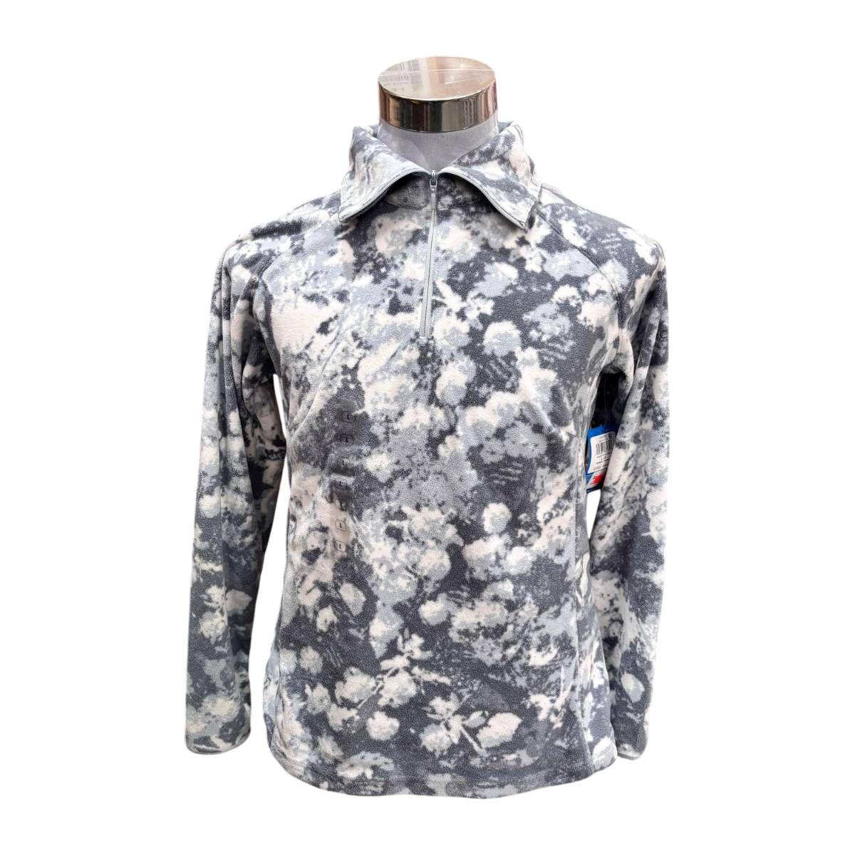 Polerón Columbia Mujer Gris con Blanco Tie-Dye - Talla M-1