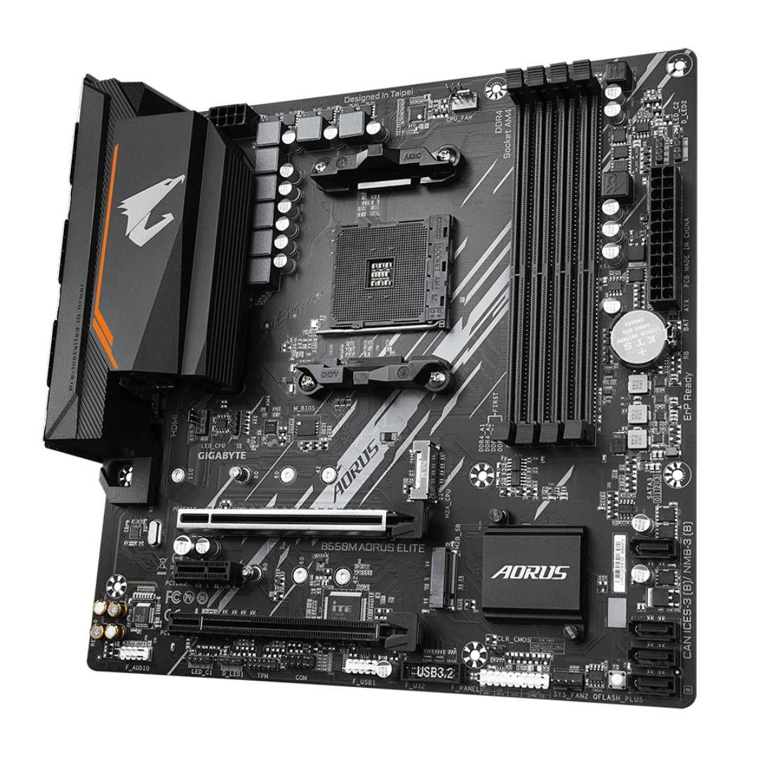 Placa Madre Gigabyte B550M AORUS ELITE, AM4, mATX-2