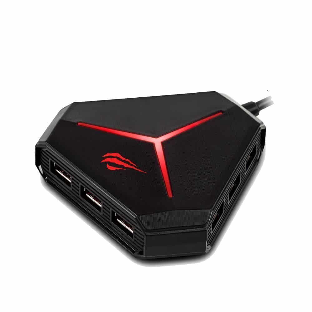 Hub USB Gamer Gamenote H95 USB 3.0 Lector Tarjeta Jack 3.5-0