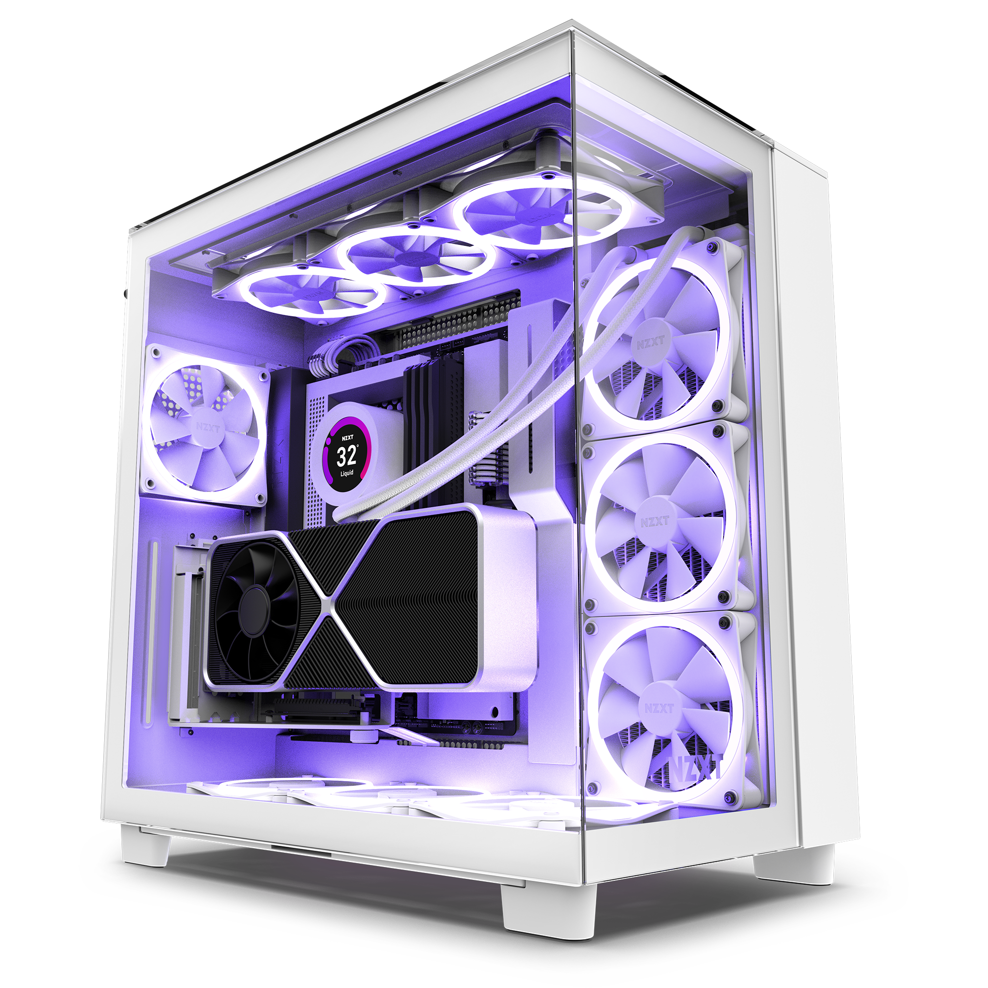 Gabinete NZXT H9 Elite ATX Mid Tower Blanco-0