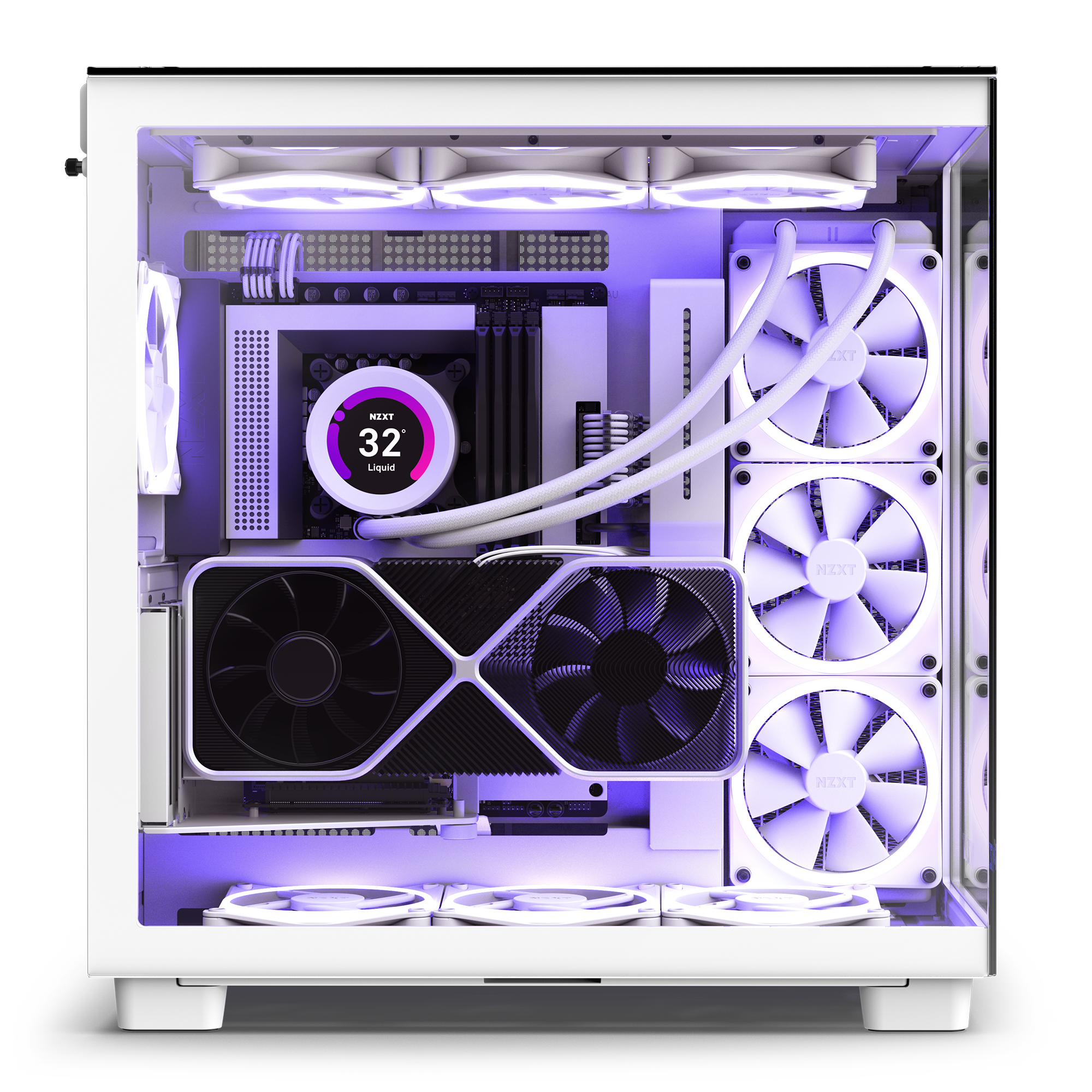 Gabinete NZXT H9 Elite ATX Mid Tower Blanco-1