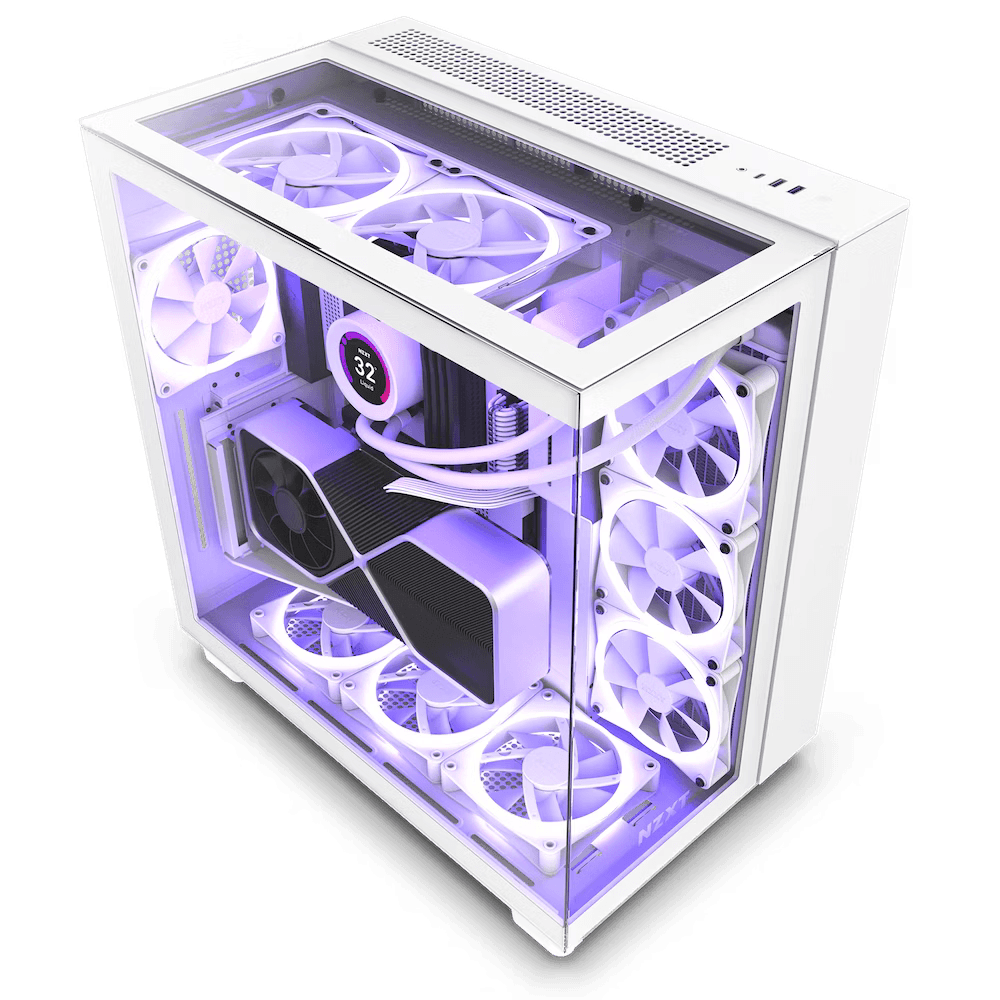 Gabinete NZXT H9 Elite ATX Mid Tower Blanco-2