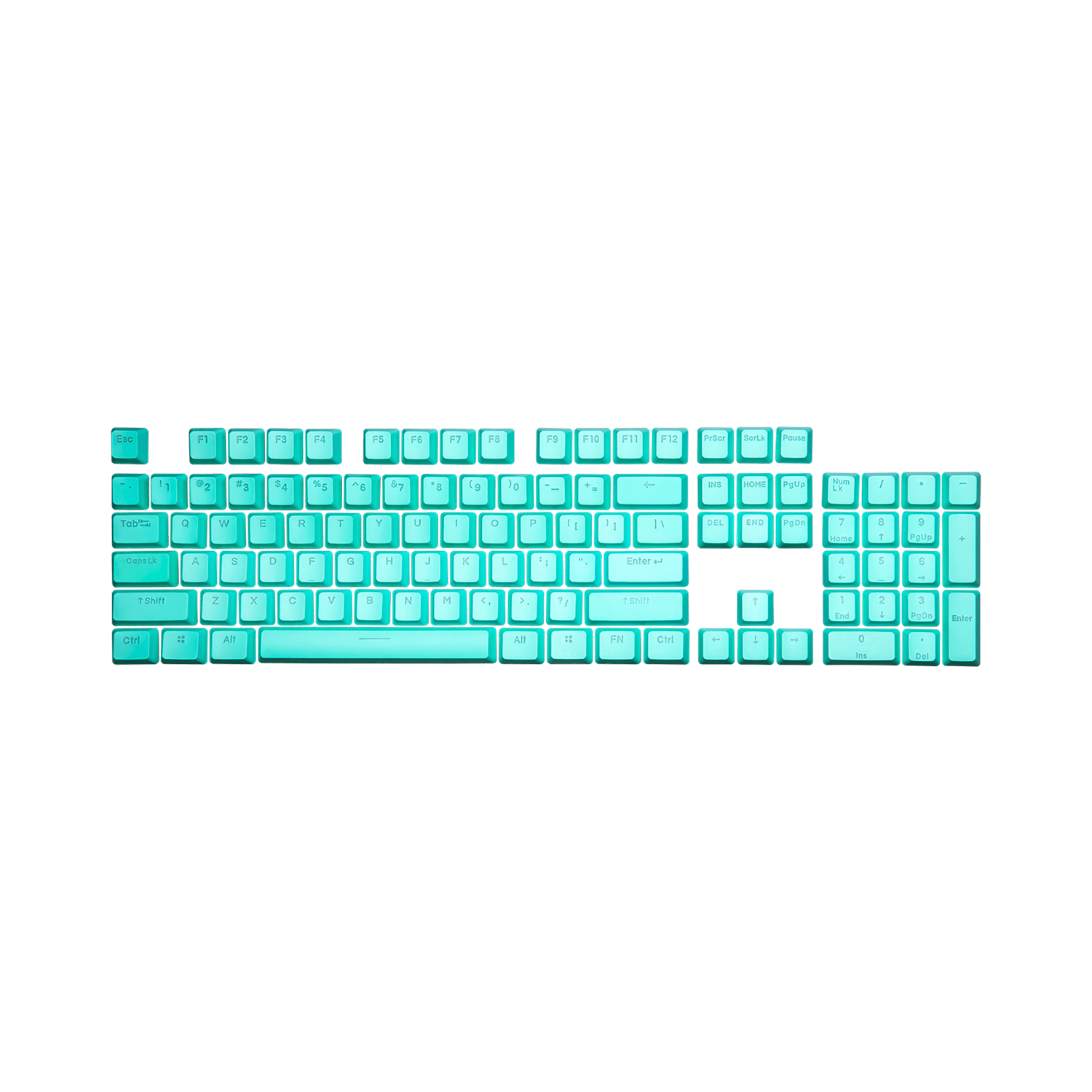 Teclas Keycap Cooler Master PBT Mint Green Layout Ingles-0