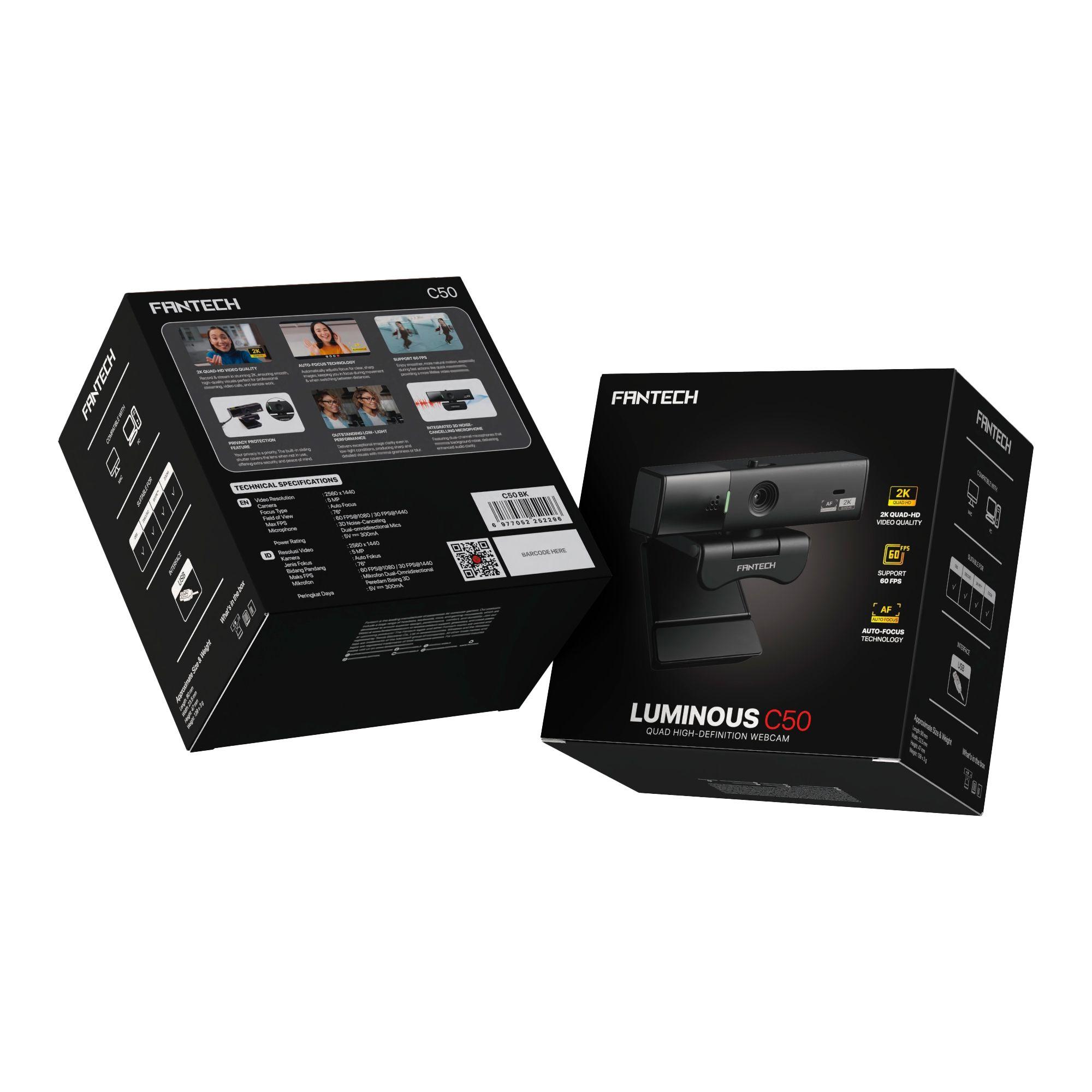 Webcam Fantech C50 Luminous Black-4