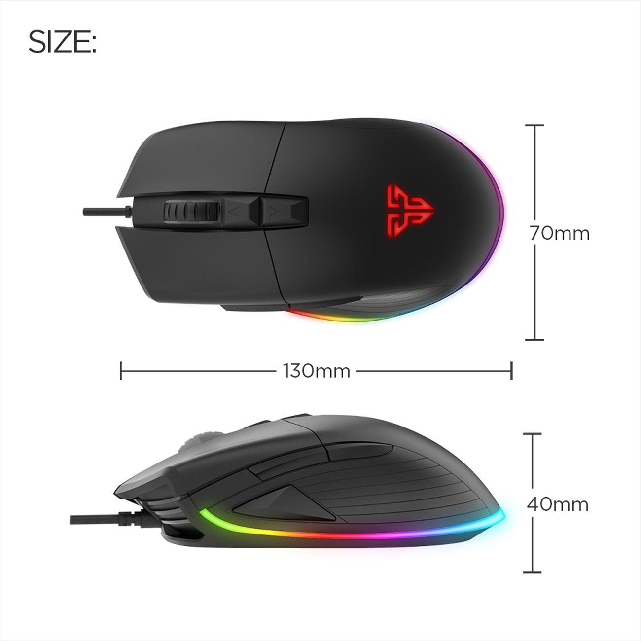 Mouse Gamer Fantech Hero UX1 RGB Negro-3