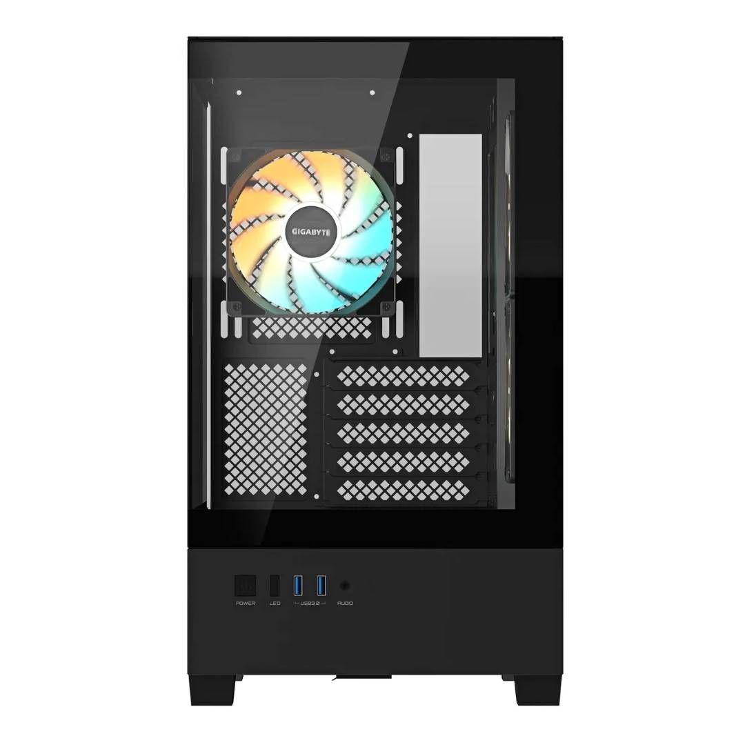 Gabinete Gigabyte C201 Panoramic mATX Vidrio Templado Negro-3