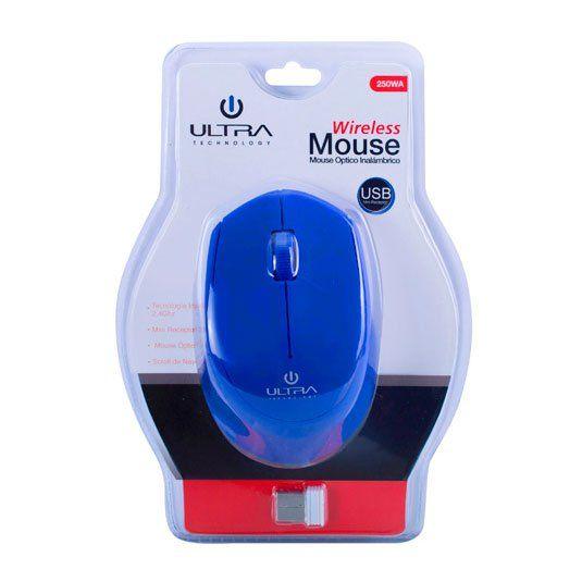Mouse Optico Inalambrico Ultra 250wn Azul-0