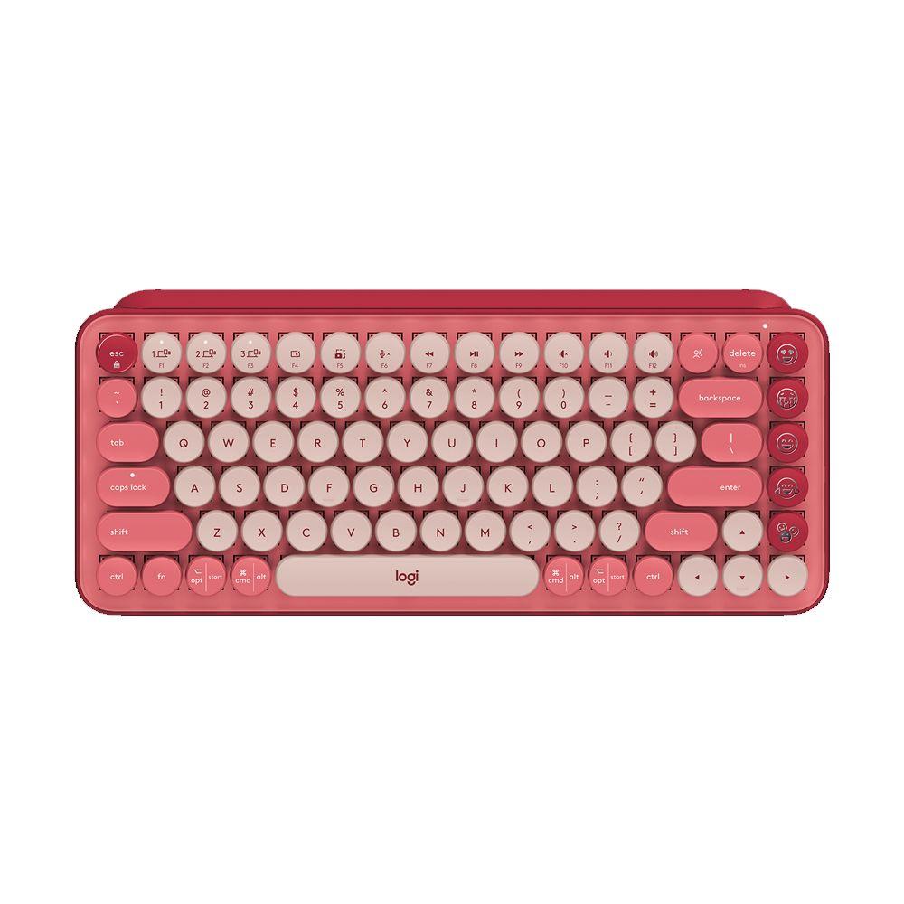 Teclado Logitech Pop Keys Rojo Mecánico Heartbreaker-0