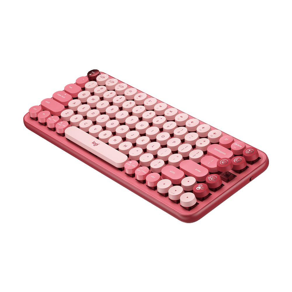 Teclado Logitech Pop Keys Rojo Mecánico Heartbreaker-1