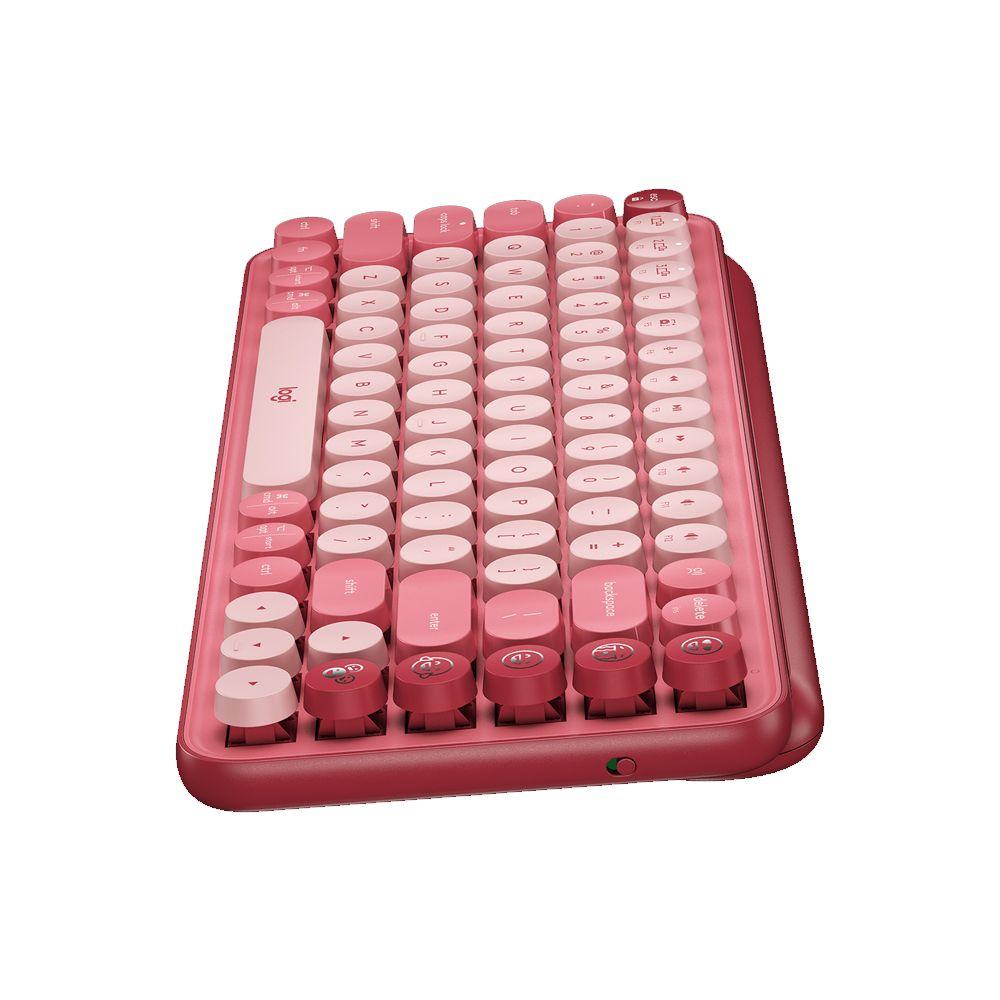 Teclado Logitech Pop Keys Rojo Mecánico Heartbreaker-2