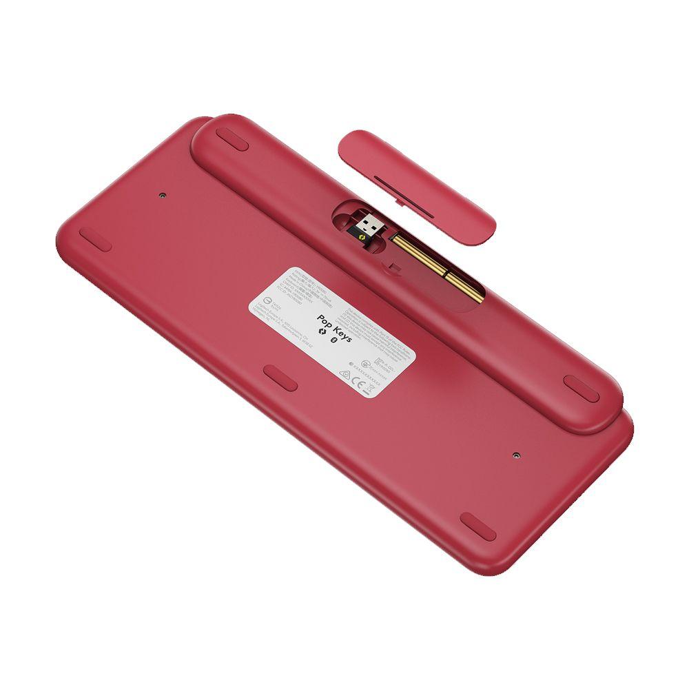 Teclado Logitech Pop Keys Rojo Mecánico Heartbreaker-4