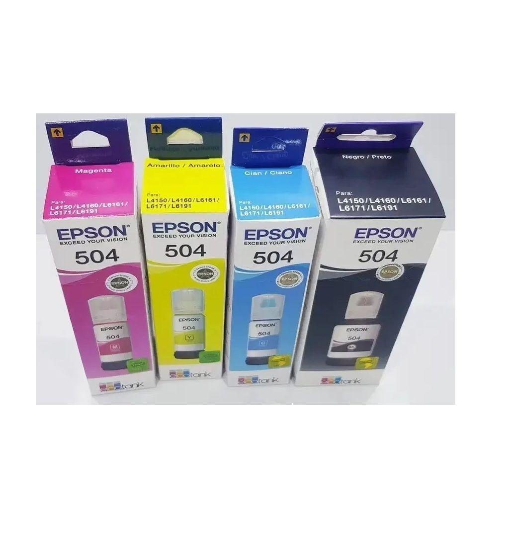 Pack Tinta EPSON x4 T504 Negro Amarillo Cian Magenta-1