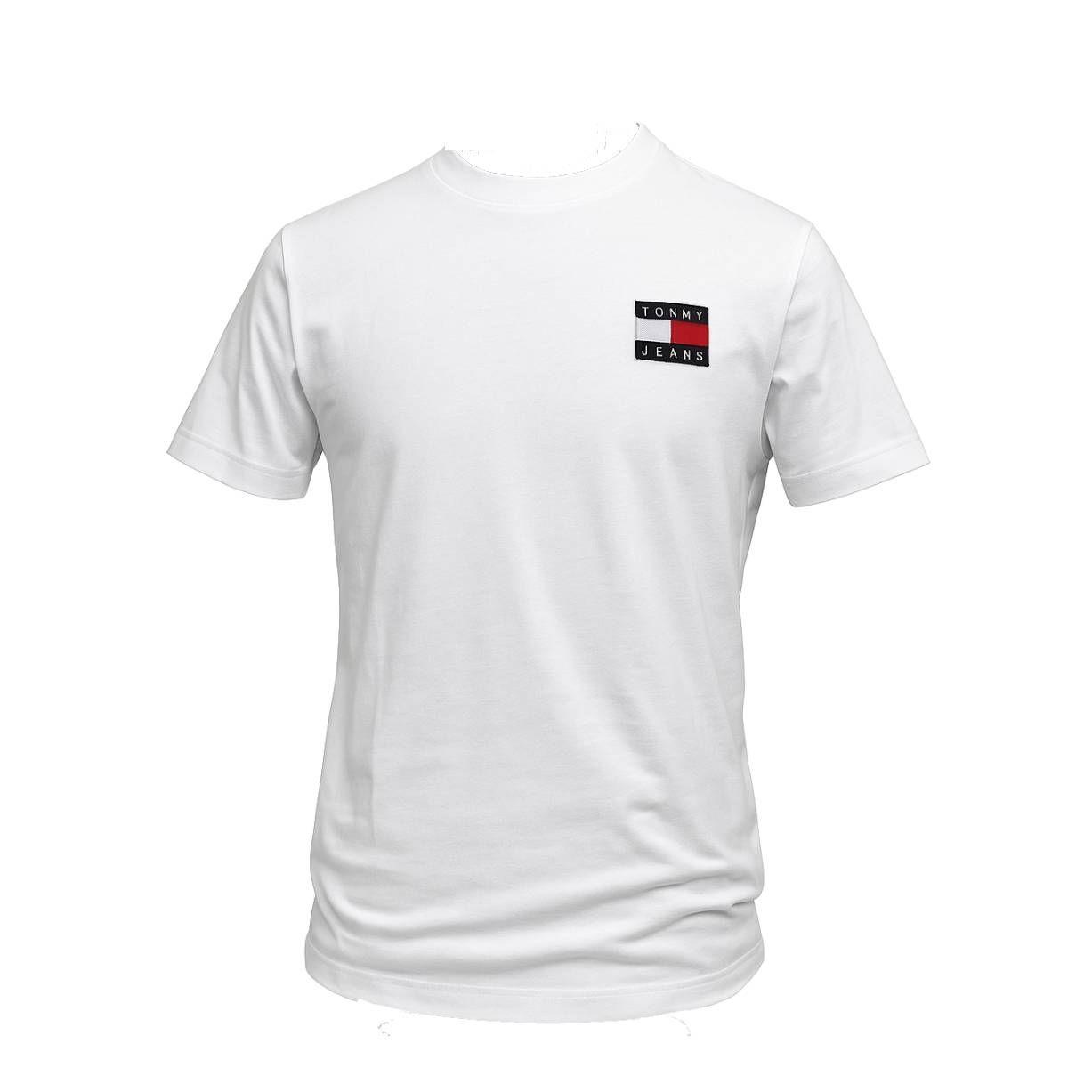 Polera Tommy Jeans Blanca Cuello Rodondo Talla S-0