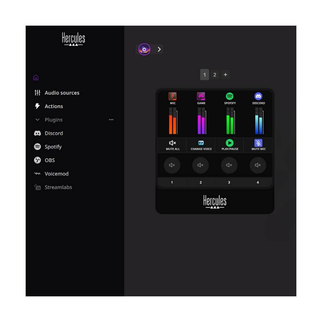 Controladora de Audio Streaming Hercules Stream 100-4