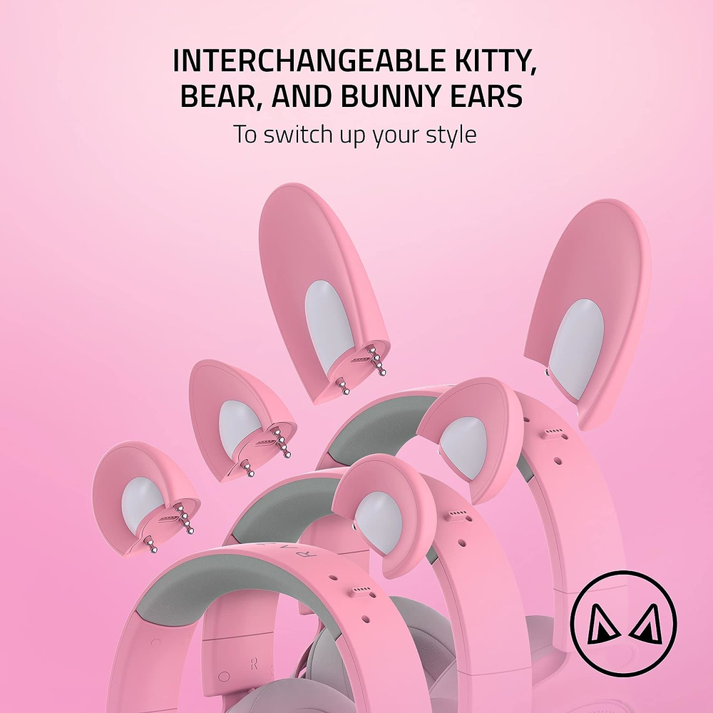 Audifono Gamer Razer Kraken Kitty V2 Pro Quartz Chroma USB-5