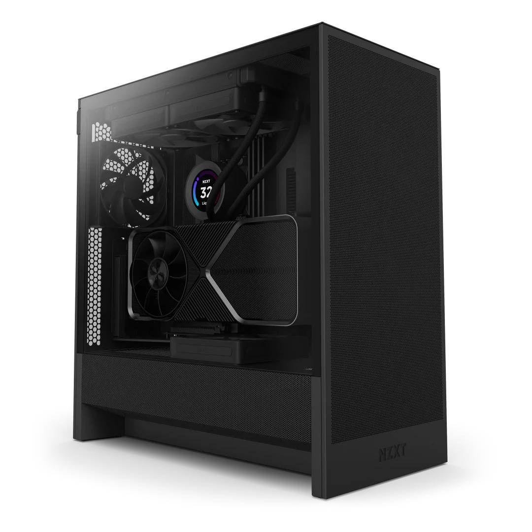 Gabinete NZXT H5 Flow (2024) Compact Mid-Tower ATX Black-0