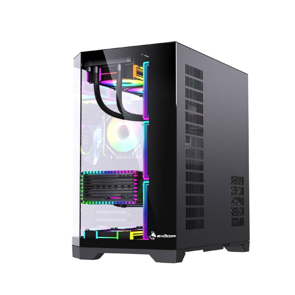 Gabinete Exodia Panel Zro Negro ATX 7 Fans ARGB V. Templado-5