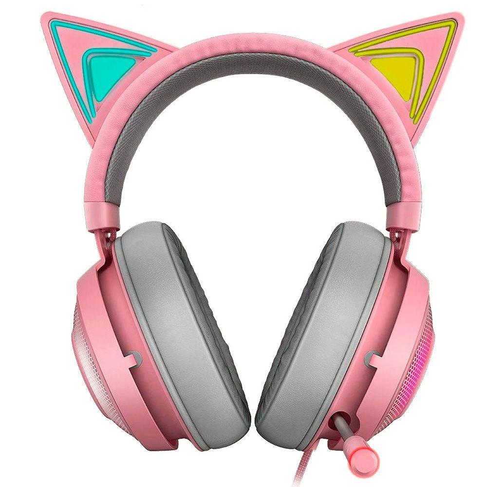 Audifonos Gamer Razer Kraken Kitty Chroma Rosado USB-1