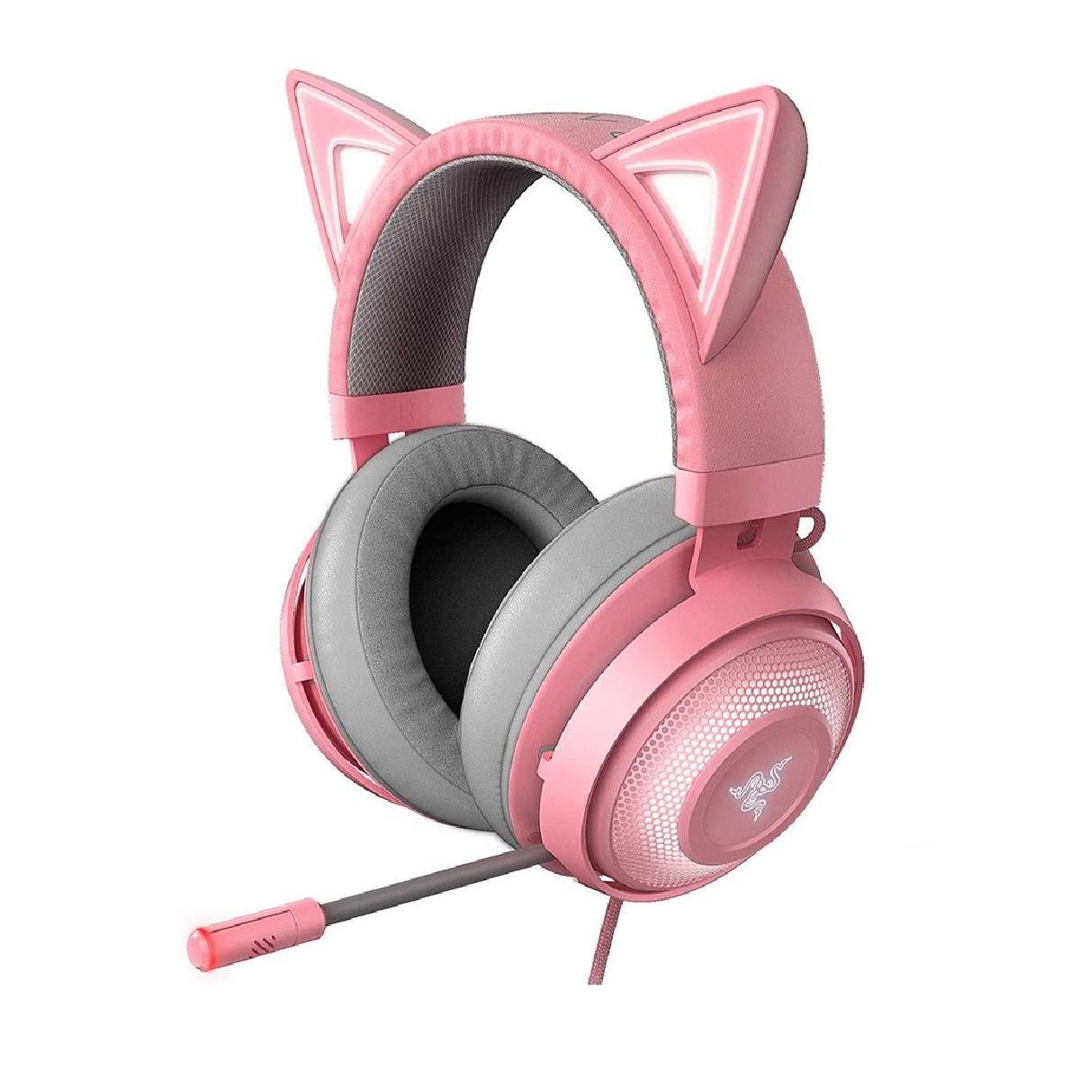 Audifonos Gamer Razer Kraken Kitty Chroma Rosado USB-0
