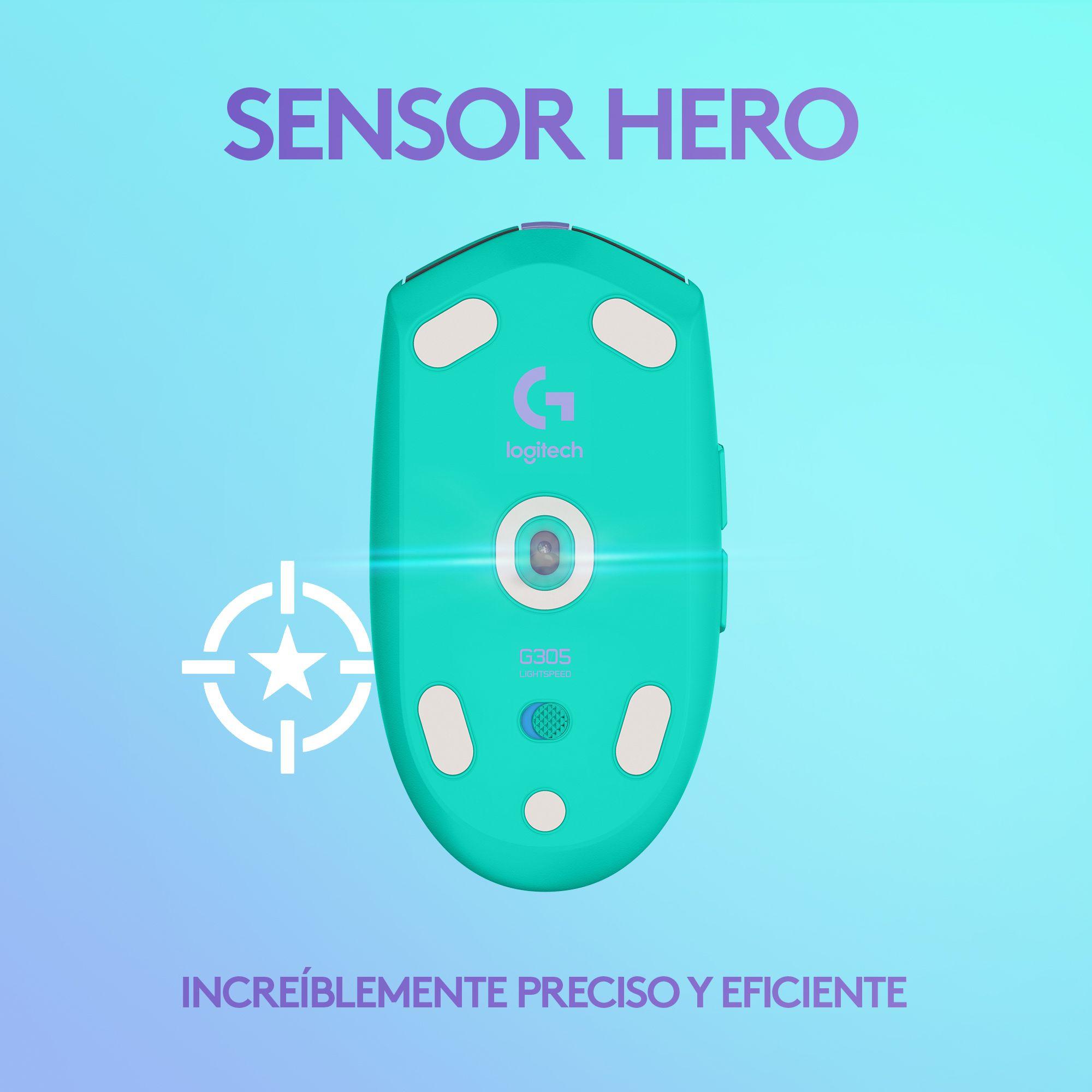 Mouse Gamer Logitech Inalambrico G305 Menta 12000 dpi-9