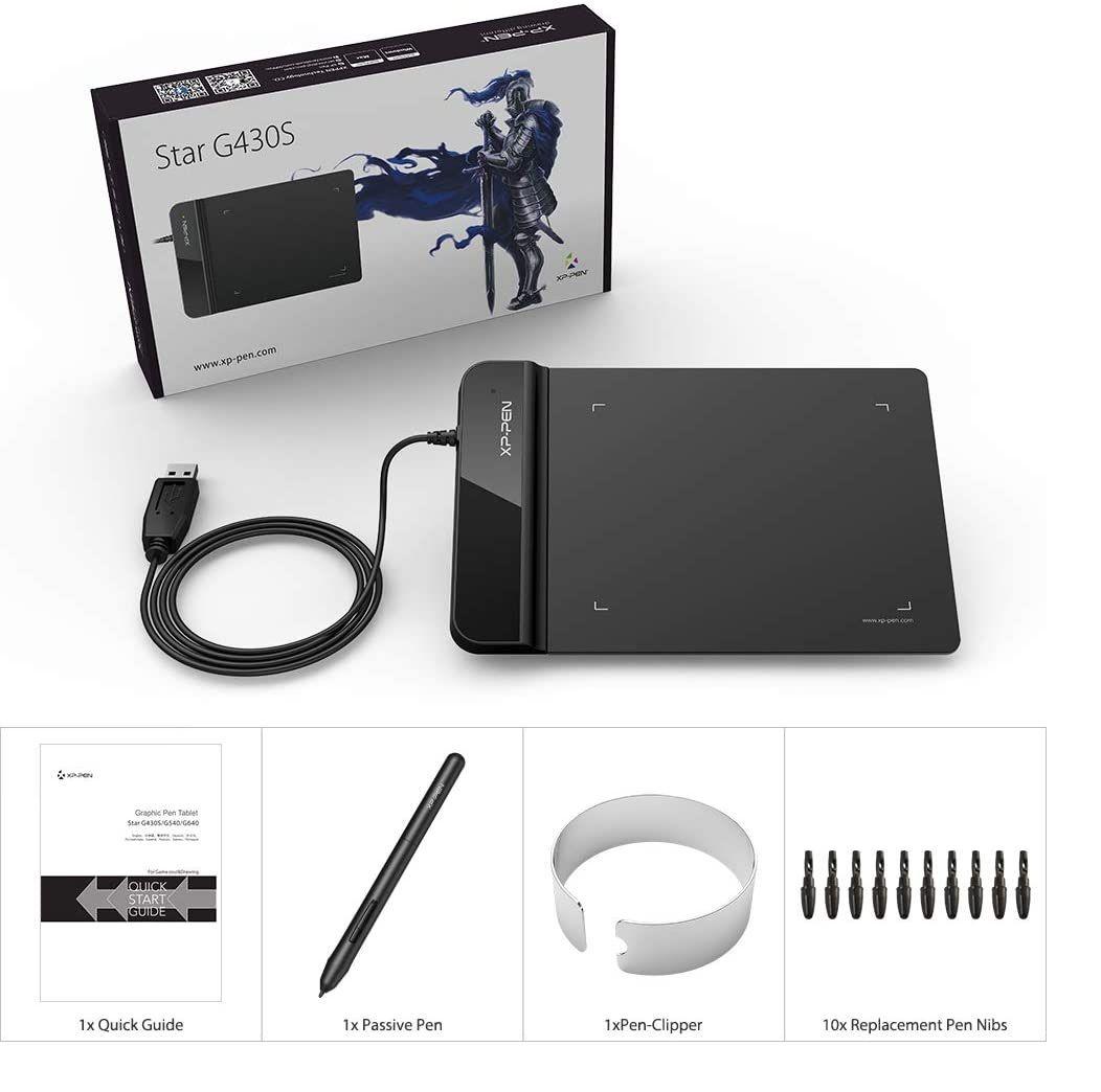 Tableta Grafica Digitalizadora XP-Pen G430S NEGRO-7