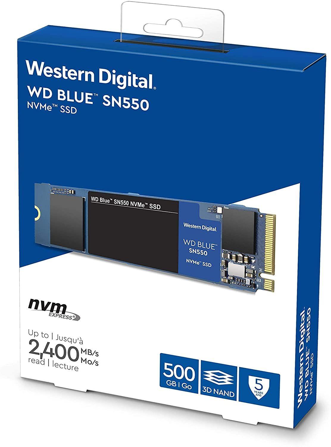 Disco Dúro Sólido Western Digital Blue SN550 500GB M.2 NVME-2