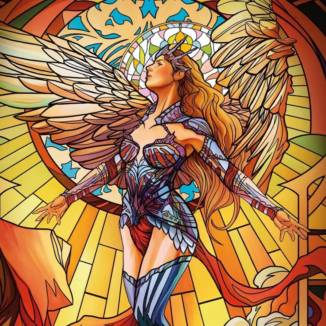 Playmat Topdeck Colección Vitrales - Valkiria-2